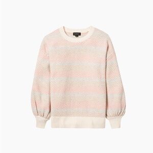 Summersalt The Coziest Cashmere Blend Soft Stripe Sweater Size L